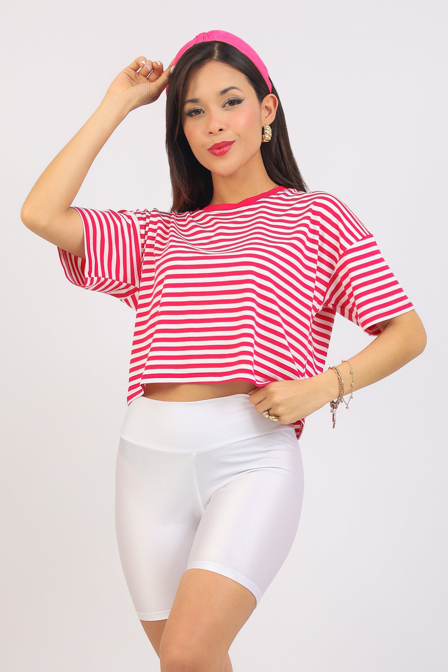 Crop Oversize Rayas